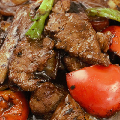 Beef wok-tossed with Black Bean Sauce [Canton] 